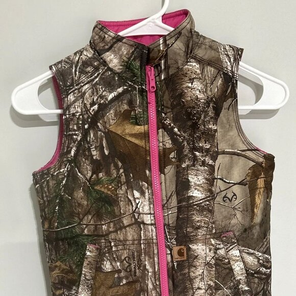 Carhartt Other - Carhartt Realtree Camo Quilted Vest Pink Girls Size XS 6 PREOWNED